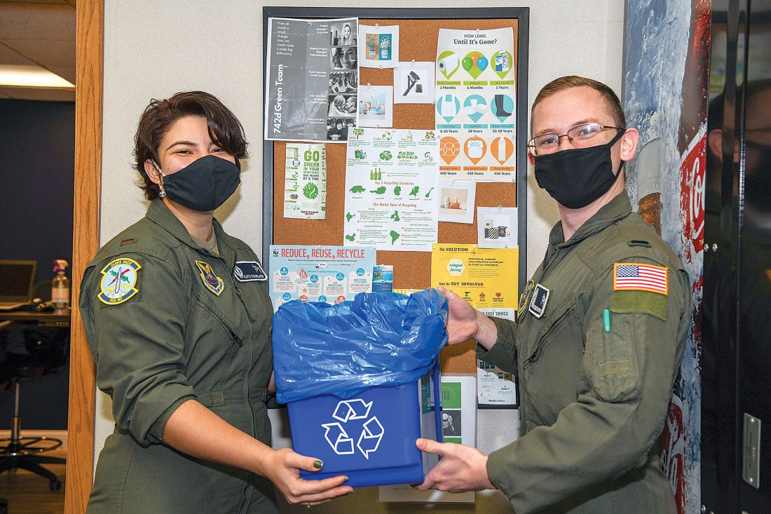 Missile squadron airmen start recycling program at Minot AFB