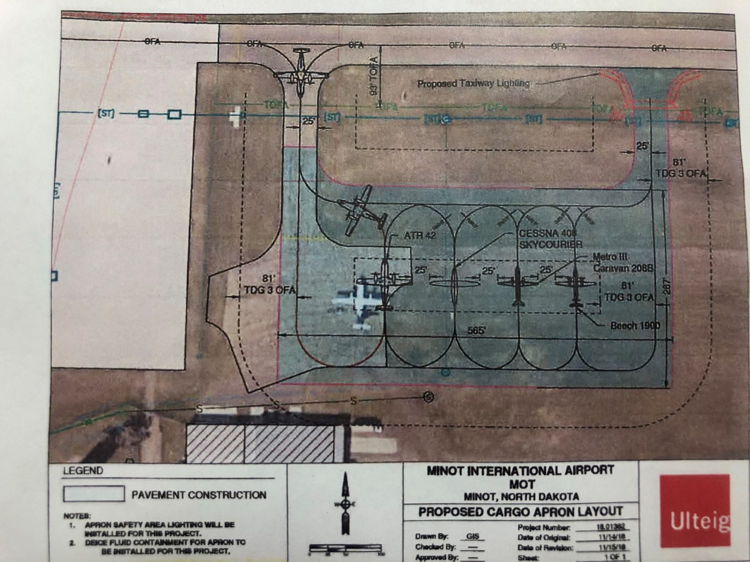 Minot Airport one step closer to completing upgrades to cargo apron, taxiway