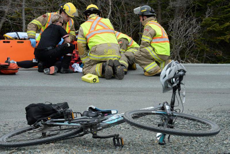 Bicyclist injured in collision on Saturday