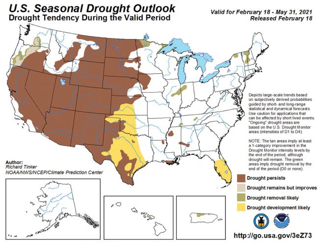 NWS Dought Briefing cautions dry conditions to persist through summer