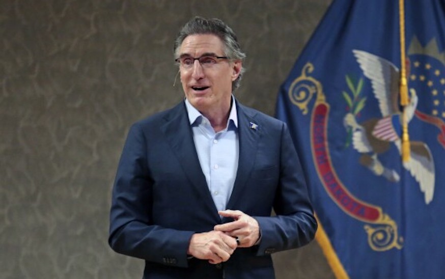 Governor Burgum highlighted the benefits of the FM Area Diversion for the Fargo-Moorhead-West Fargo metro area and the entire state of North Dakota during a groundbreaking ceremony for the 30-mile diversion channel