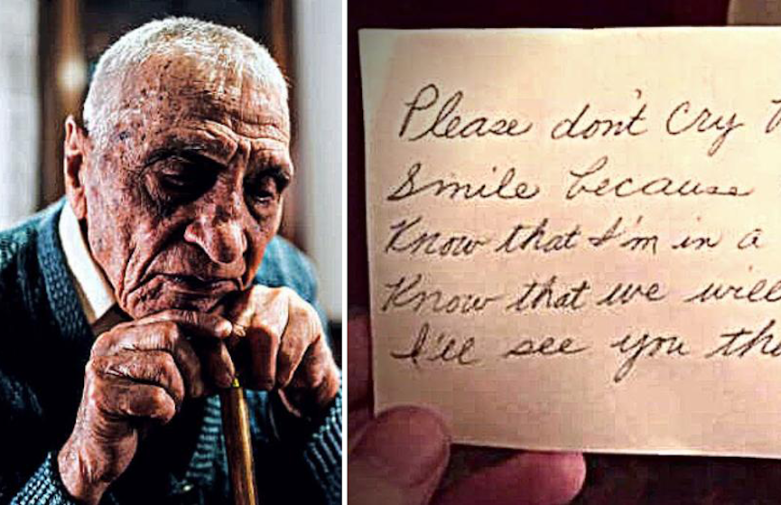 His wife died after 60 years of marriage, ‘then he looked in her purse and found a secret note’!