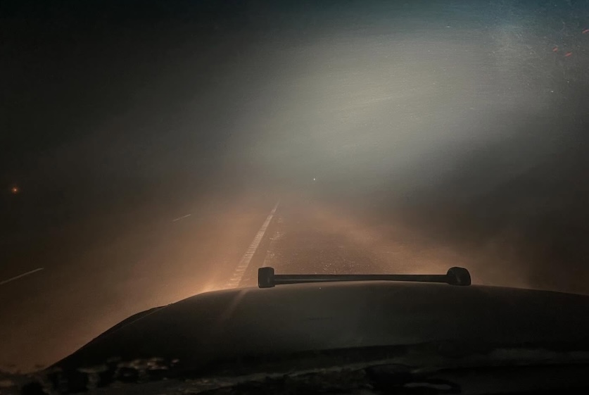 Highway patrol warns of zero visibility and travel hazards on US Hwy 2