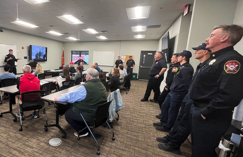 Citizen academy cadets toured Fire Station #4 during training week