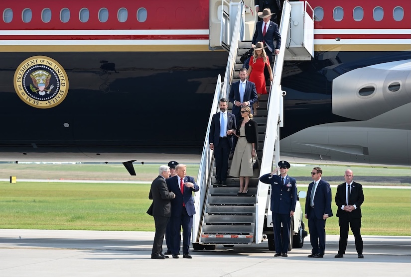 Bismarck Airport welcomes President Donald Trump during inaugural flight of new Air Force One
