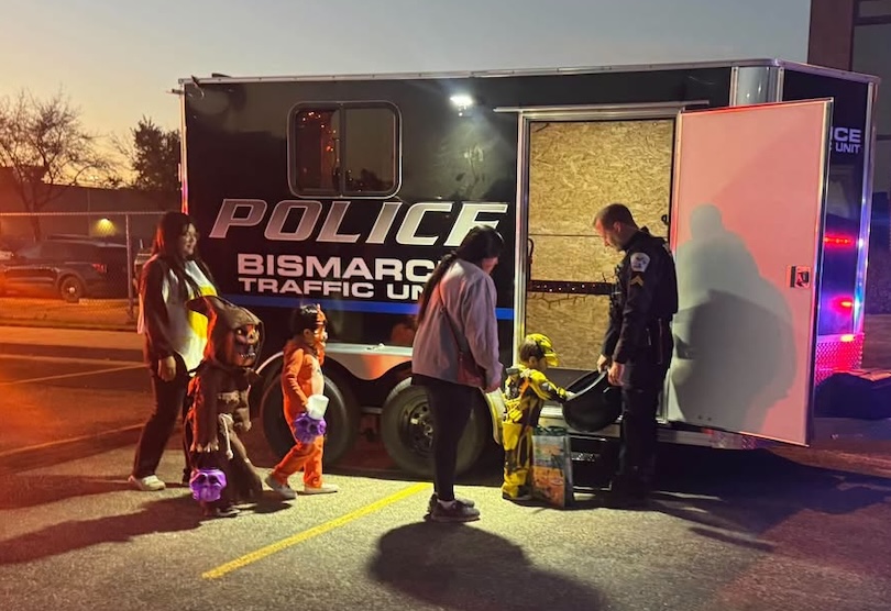 Bismarck police thank community after Trunk or Treat event draws families and delivers 30,000 pieces of candy
