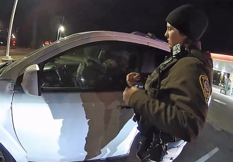 North Dakota Highway Patrol shares body camera footage after driver without headlights or taillights fails to stop, refuses commands and resists troopers on I-94